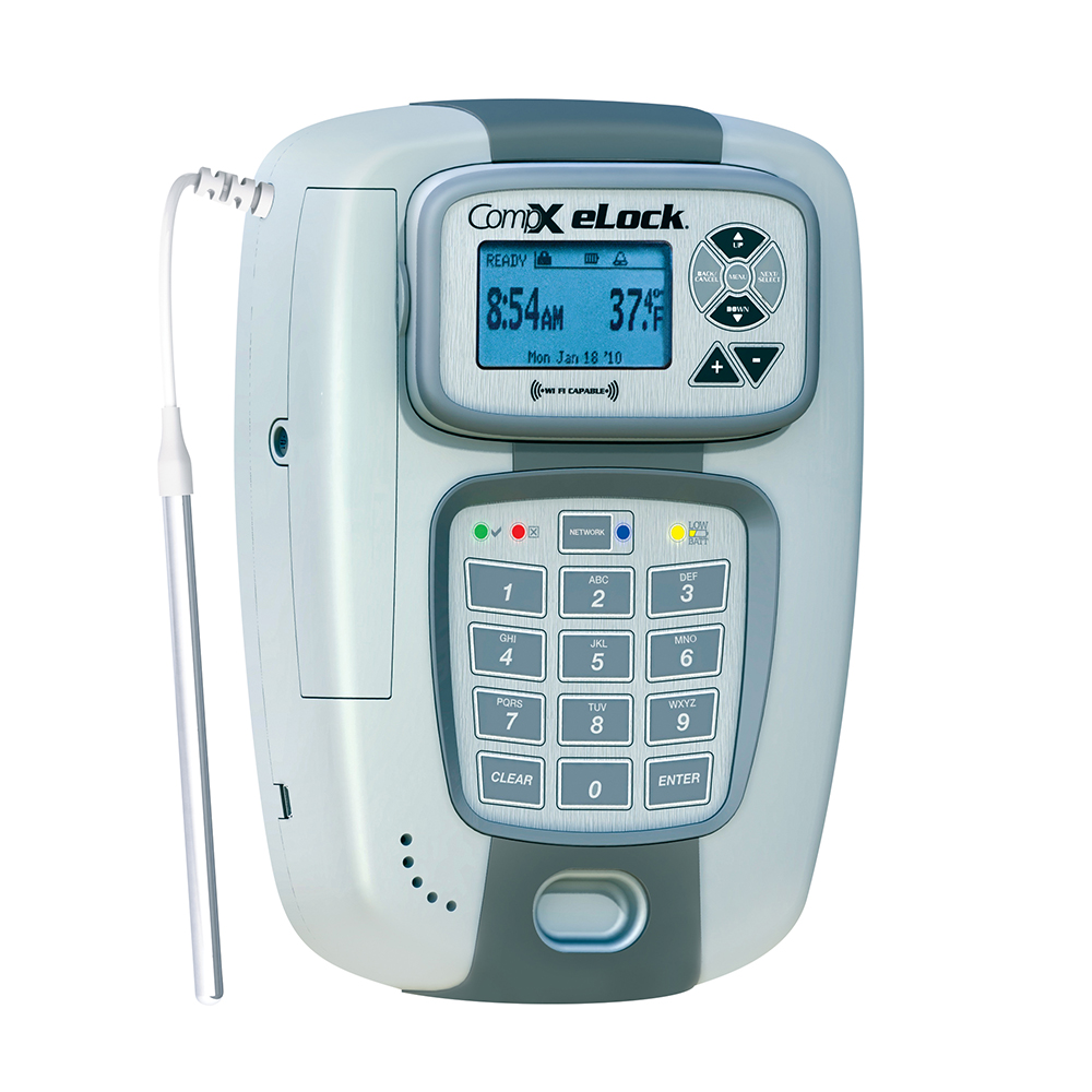 CompX eLock 200 series refrigerator/freezer – non-network, iCLASS + keypad, temperature monitoring, right hand – SS-ICKP-TMP-R